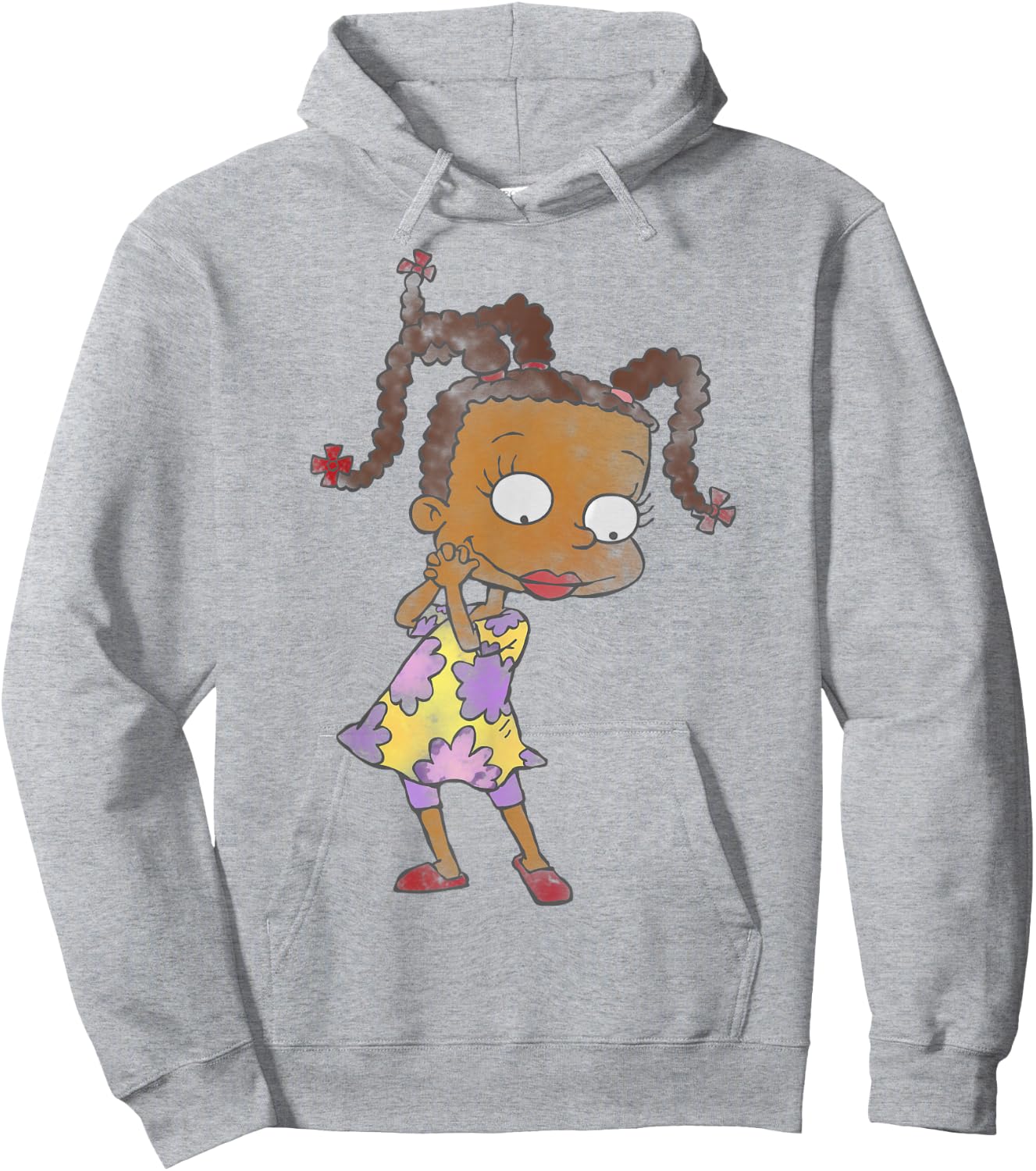 Rugrats Susie Cute Pose Watercolor Portrait Graphic Hoodie - Hoodie | Ash