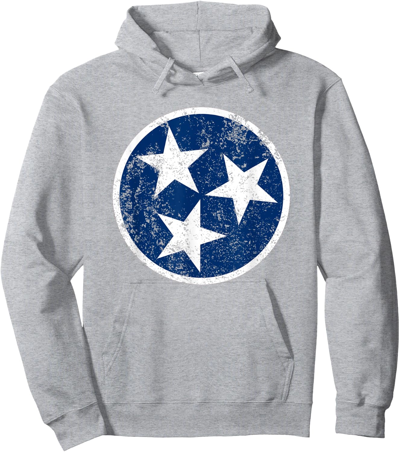 Tennessee Flag Star Logo Volunteer State Nashville T Shirt Hoodie - Hoodie | Ash