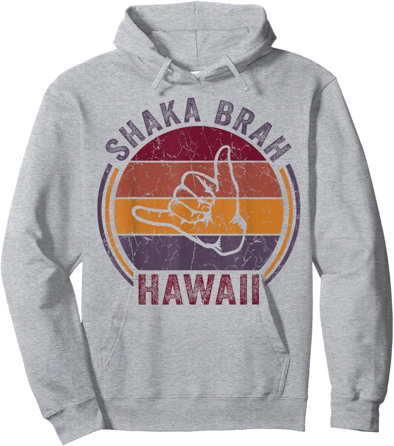 Shaka Brah Sign Hand Gesture Surfer Hawaii Hoodie - Hoodie | Ash