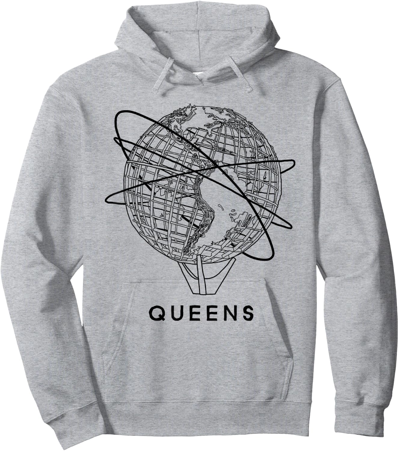 Queens New York Unisphere Hoodie - Hoodie | Ash