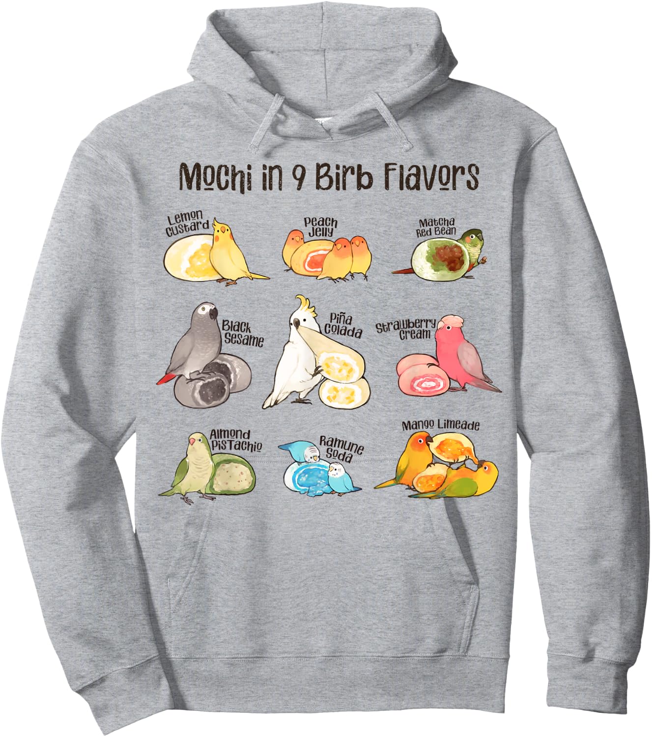 Bird Mochi Hoodie - Hoodie | Ash