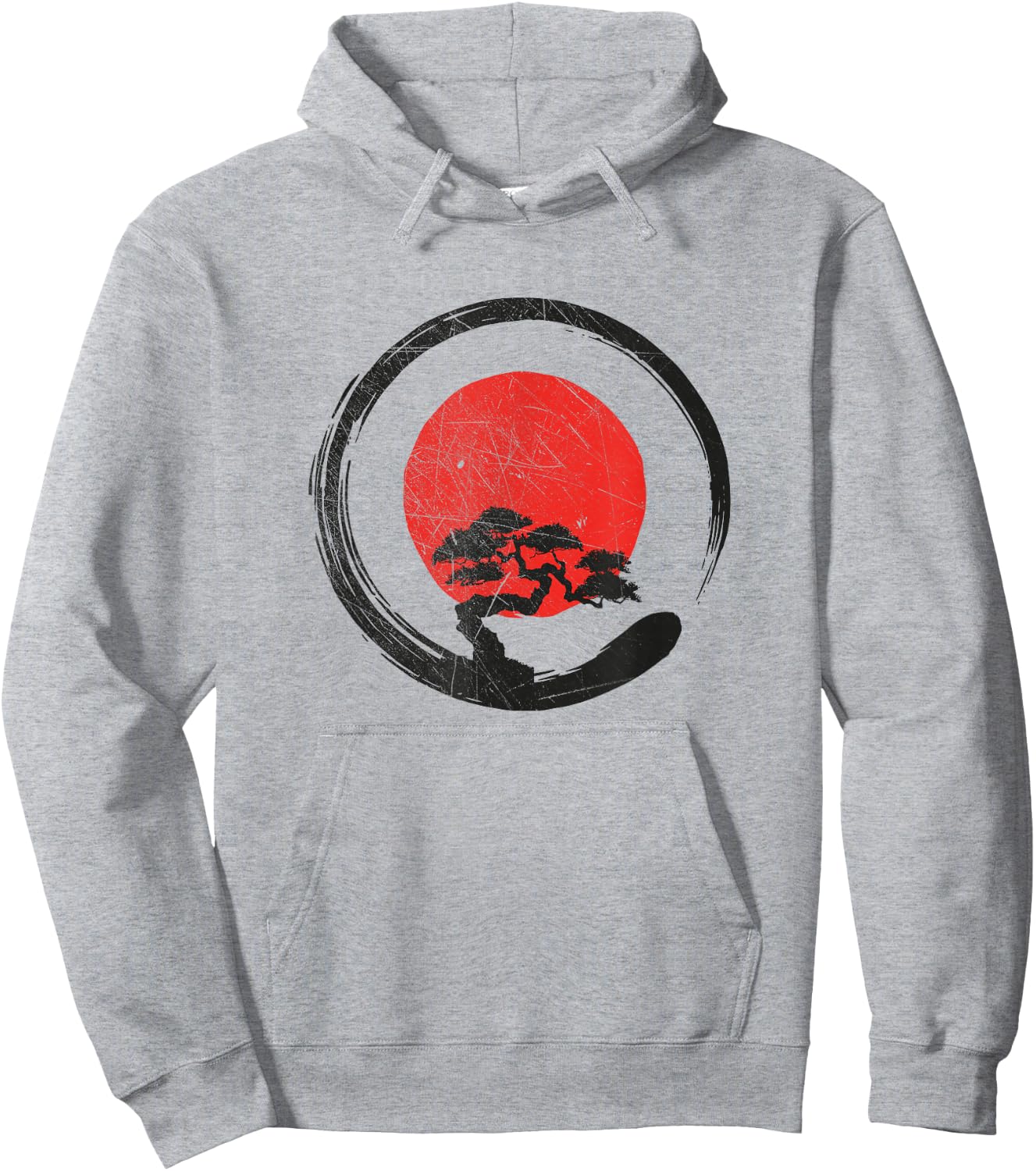 Buddhism Spiritual - Buddha Zen Enso Circle Buddhist Hoodie - Hoodie | Ash