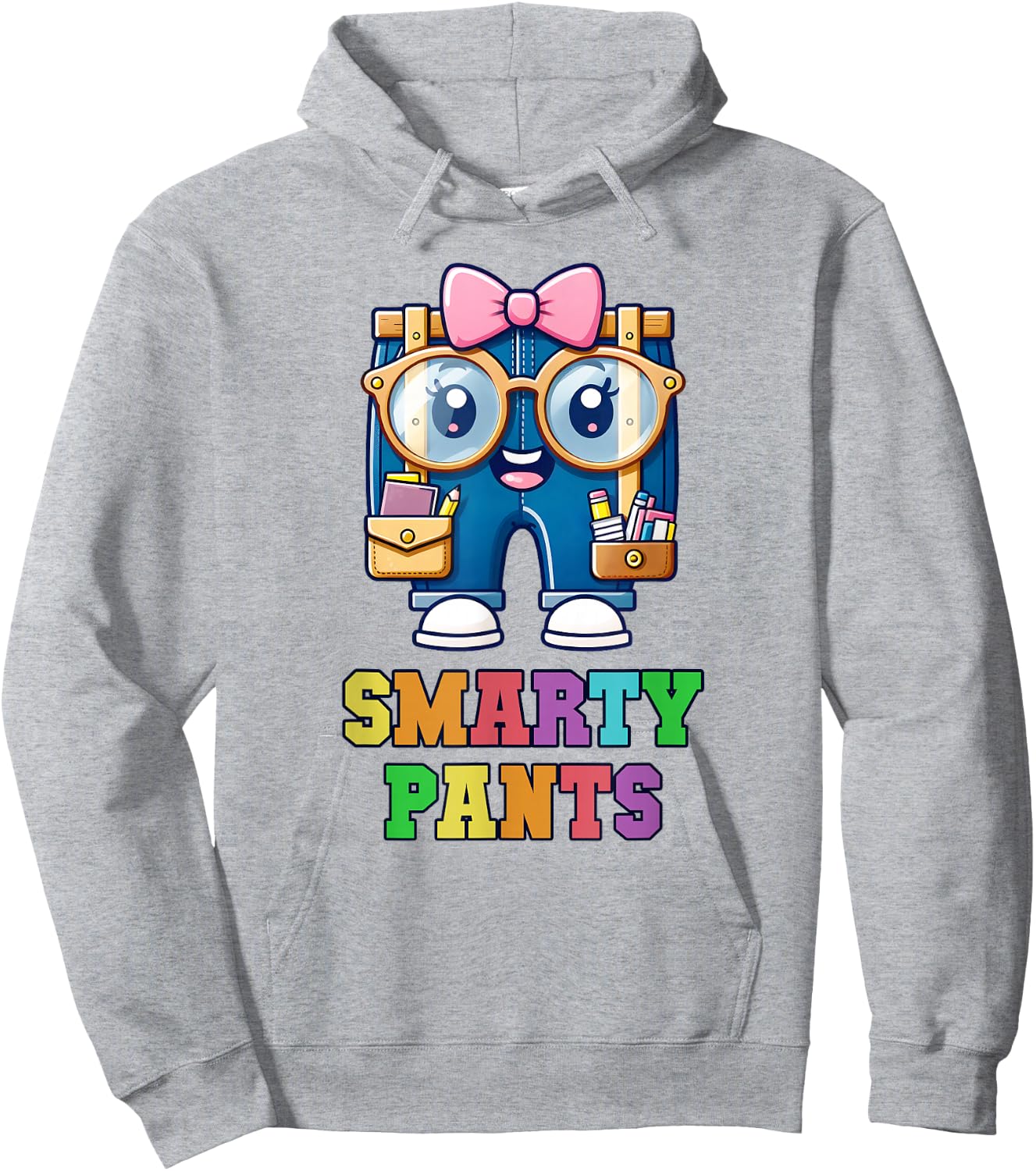 Funny Little MISS SMARTY PANTS Graduation Kids Smartie Girl Hoodie - Hoodie | Ash