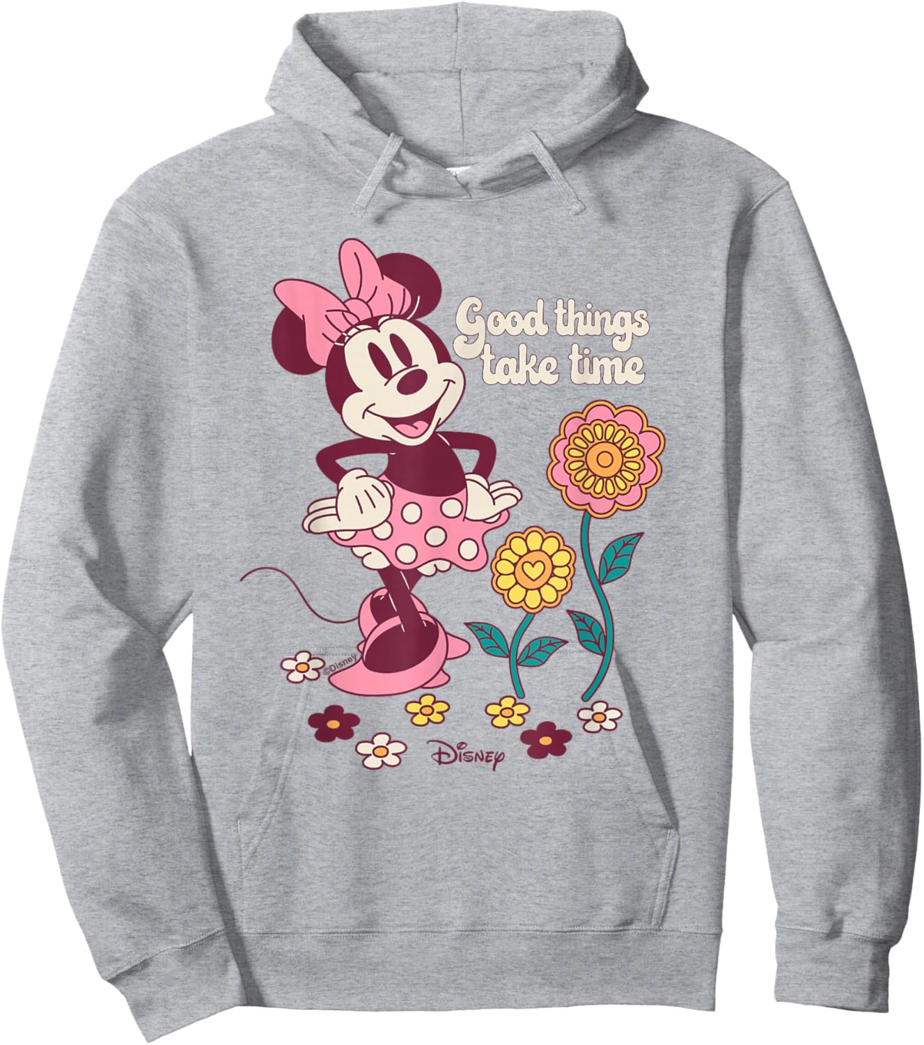 Disney Minnie Mouse Good Things Take Time Spring Hoodie - Hoodie | Ash