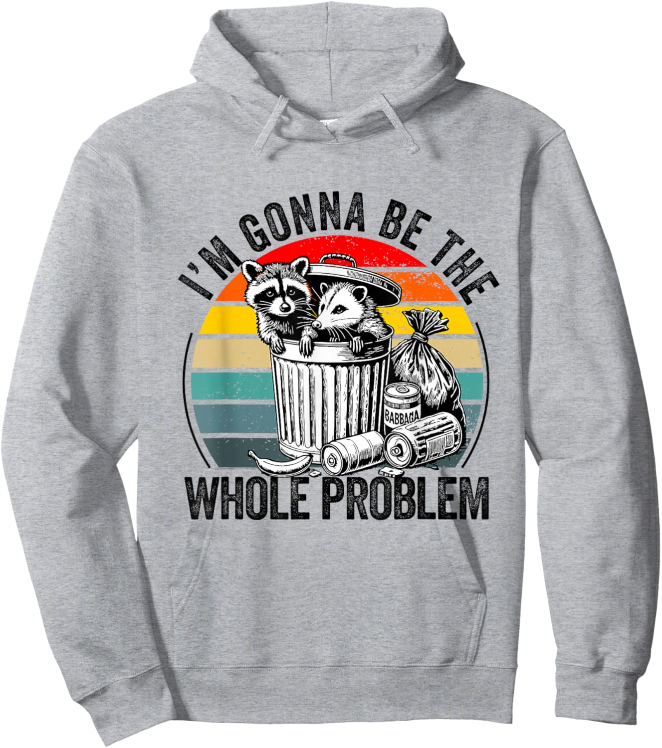 I'm Gonna Be The Whole Problem Funny Raccoon Hoodie - Hoodie | Ash