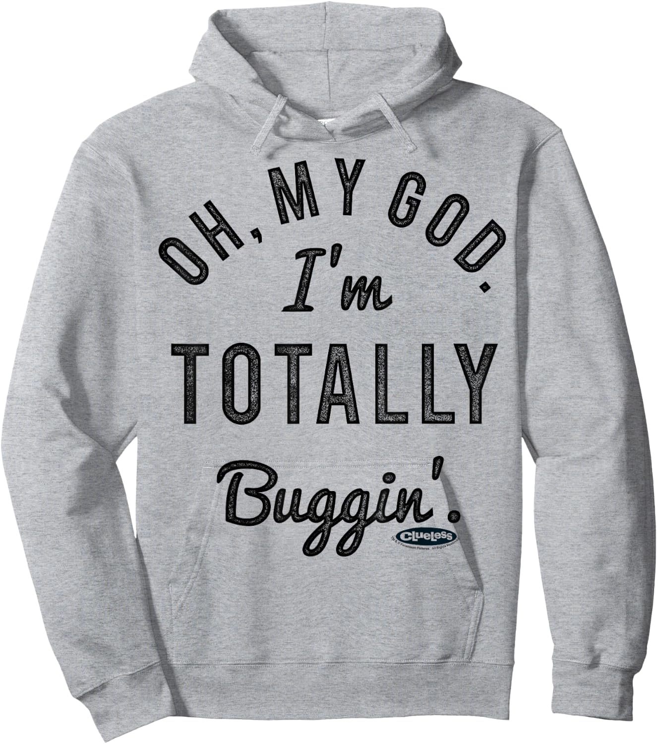 Clueless Oh My God I'm Totally Buggin Graphic Hoodie - Hoodie | Ash