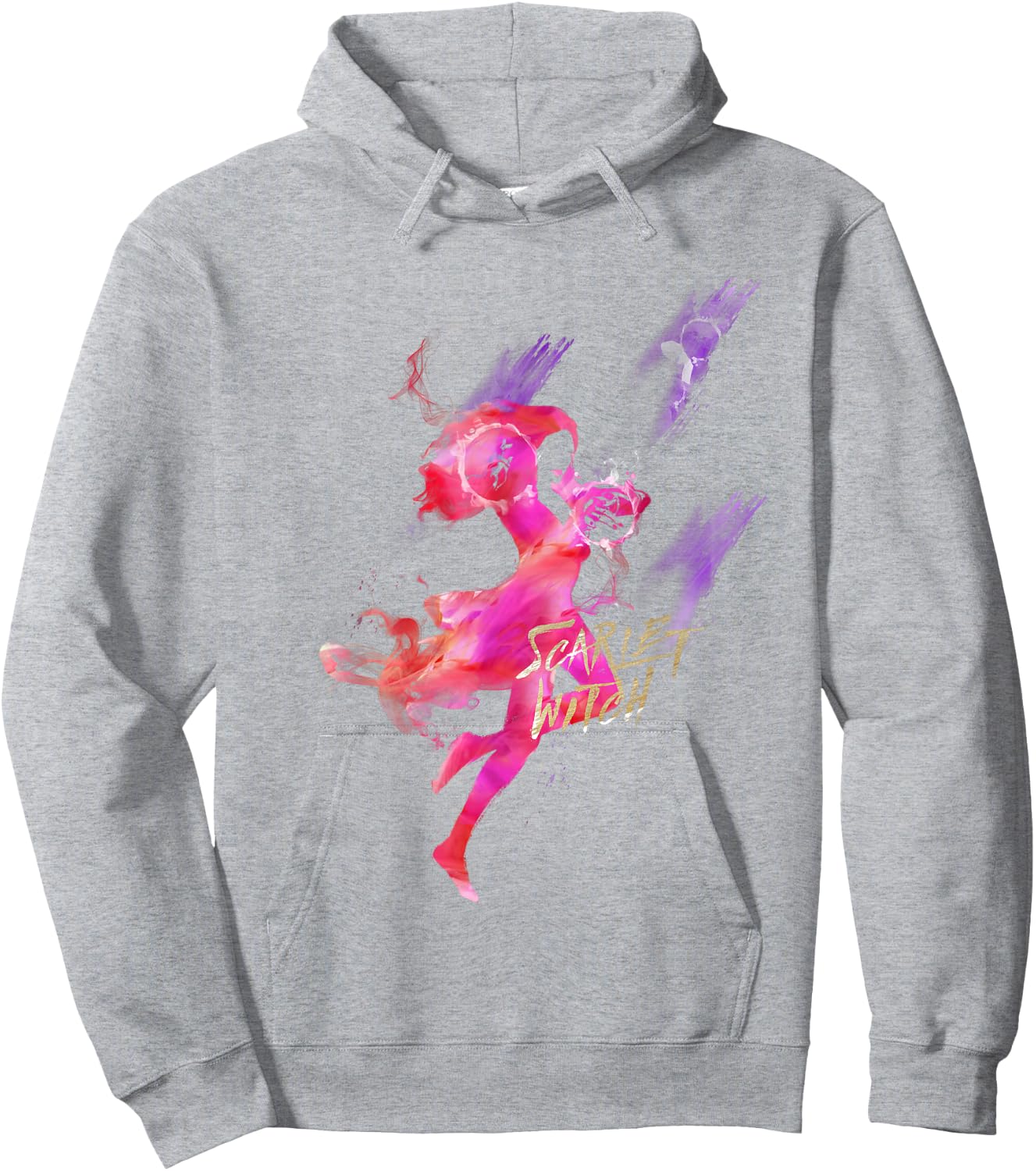 Marvel Scarlet Witch Silhouette Watercolor Poster Hoodie - Hoodie | Ash