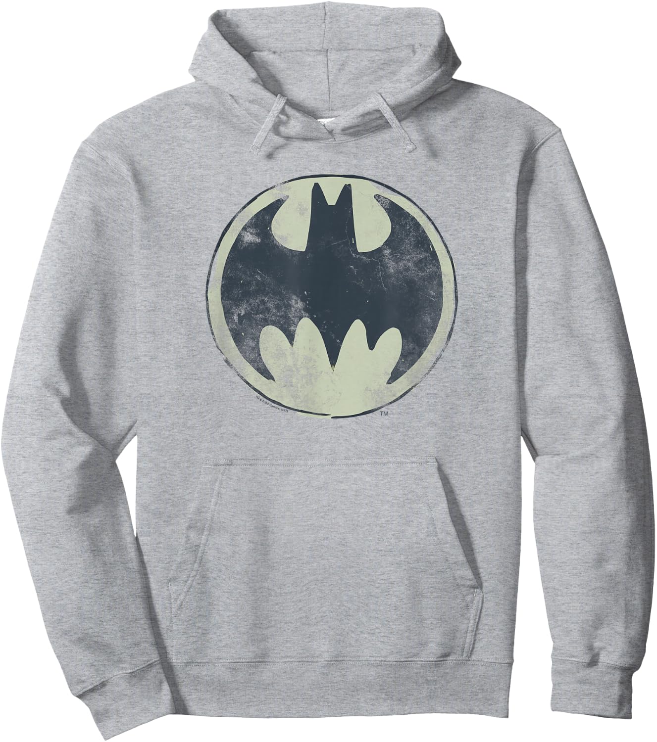 Batman Old Time Logo T Shirt Hoodie - Hoodie | Ash