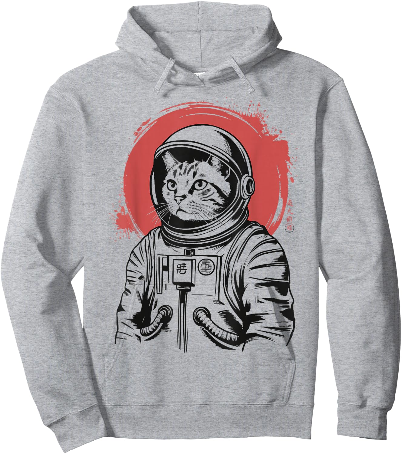 Japanese Space Cat Astronaut Kawaii Hoodie - Hoodie | Ash