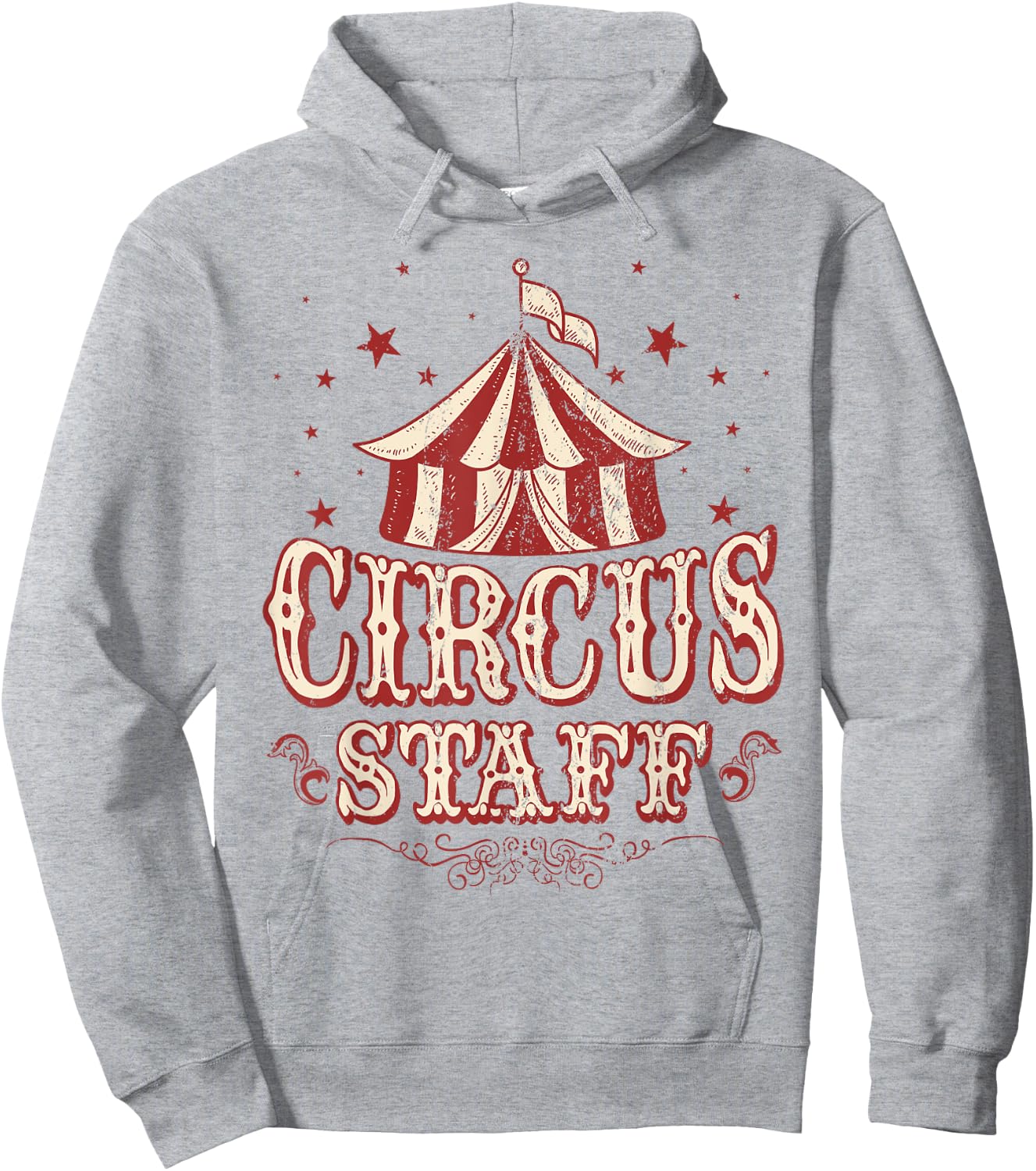 Vintage Circus Themed Birthday Party T Shirt - Circus Staff Hoodie - Hoodie | Ash