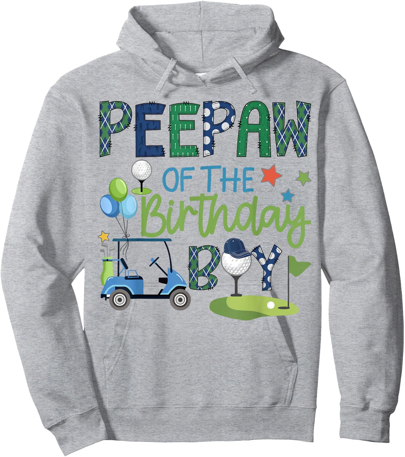 Peepaw Of The Birthday Boy Hole in One Golf Sport Hoodie - Hoodie | Ash