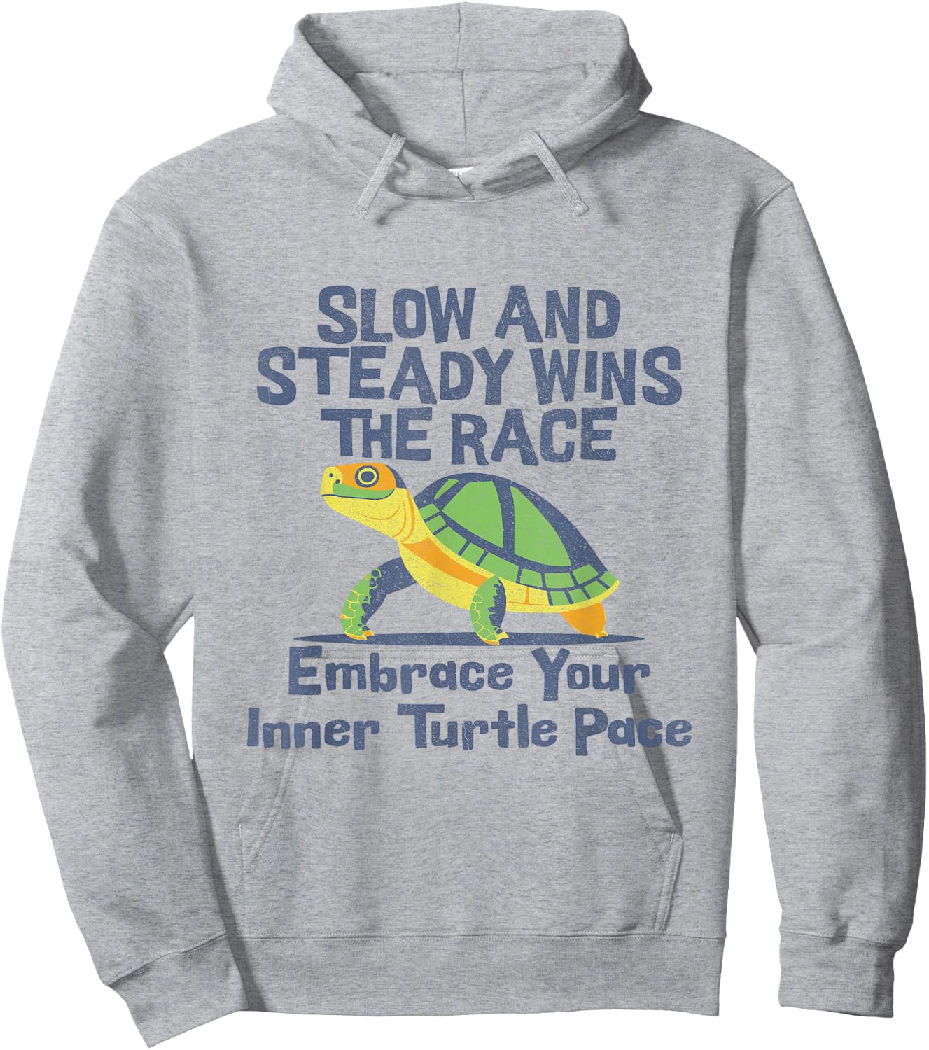 Slow And Steady Wins The Race Turtle Motivation Style Hoodie - Hoodie | Ash