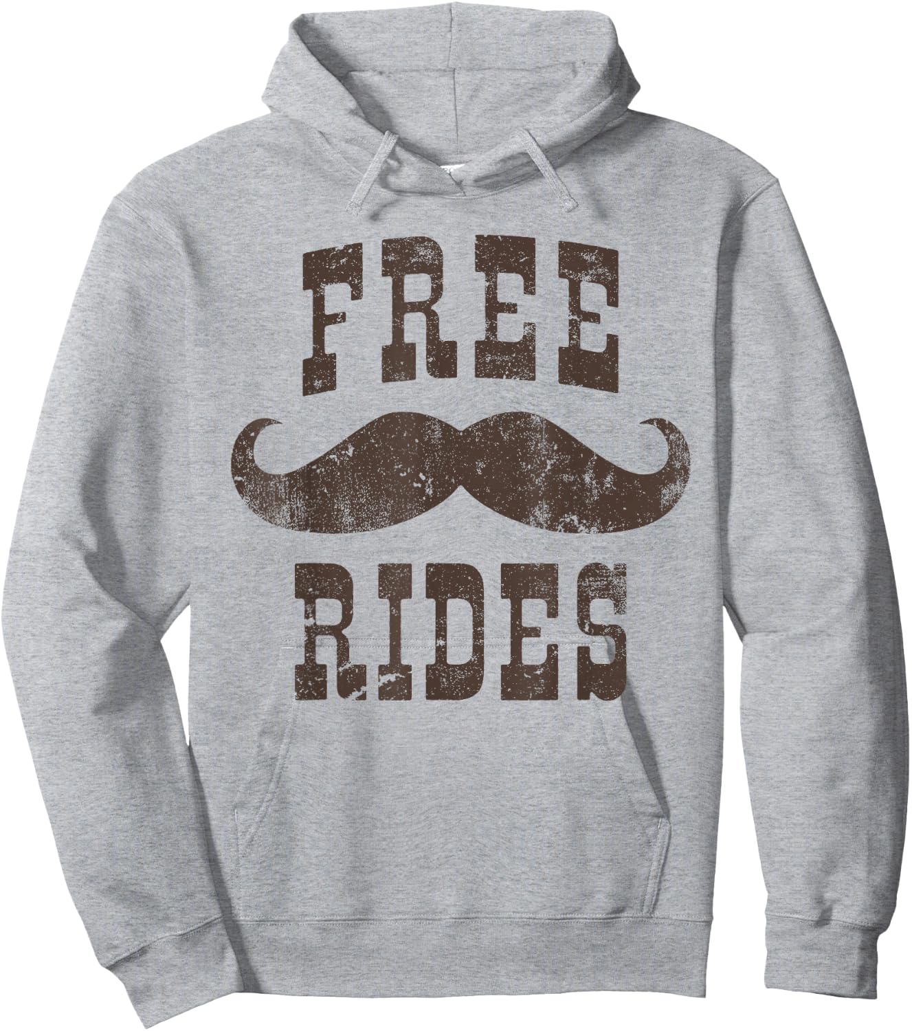 Funny Vintage Moustache Rides Hoodie - Hoodie | Ash