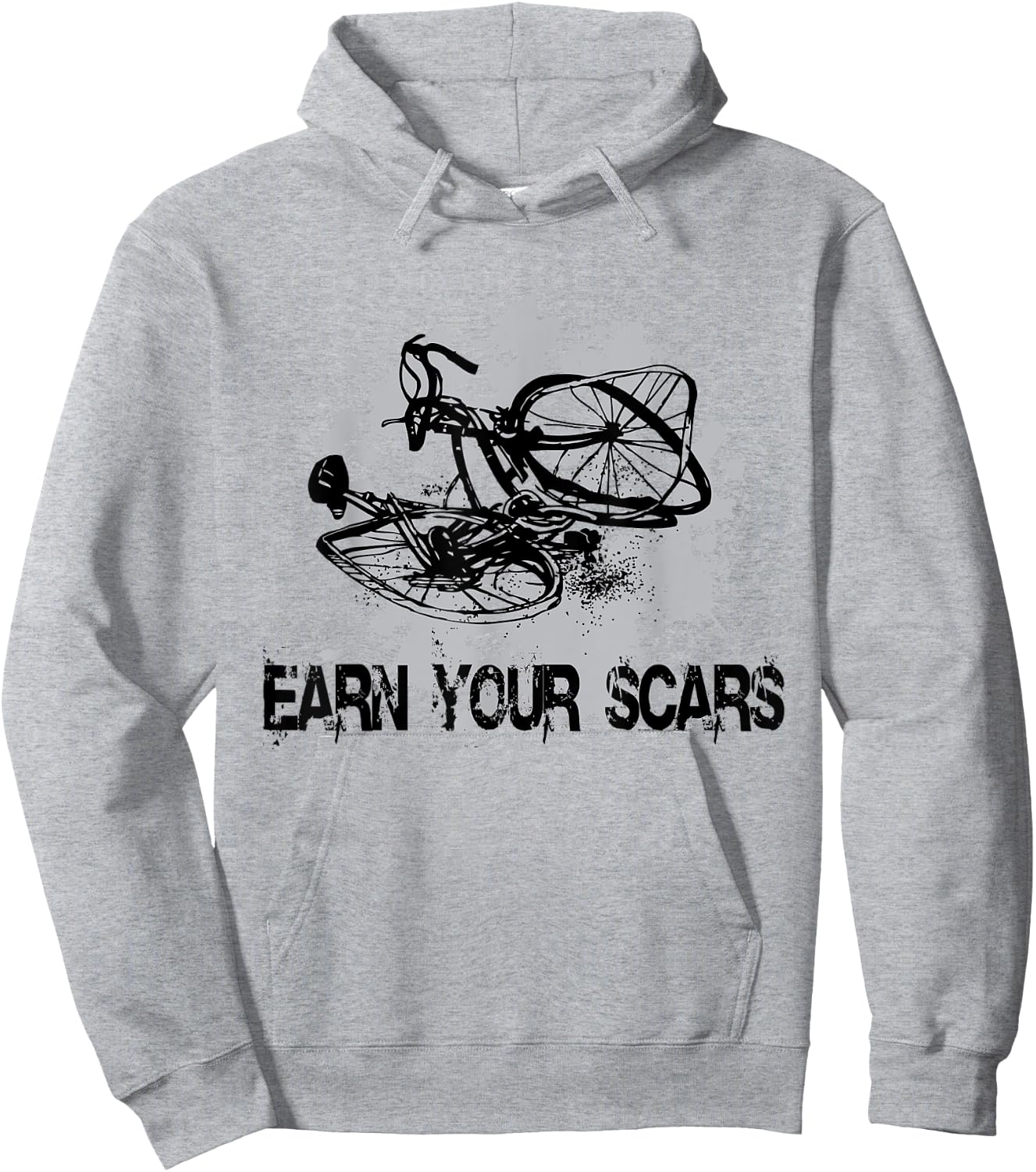 Earn Your Scars Fun Cycling Jerseys Bike Clothing Hoodie - Hoodie | Ash