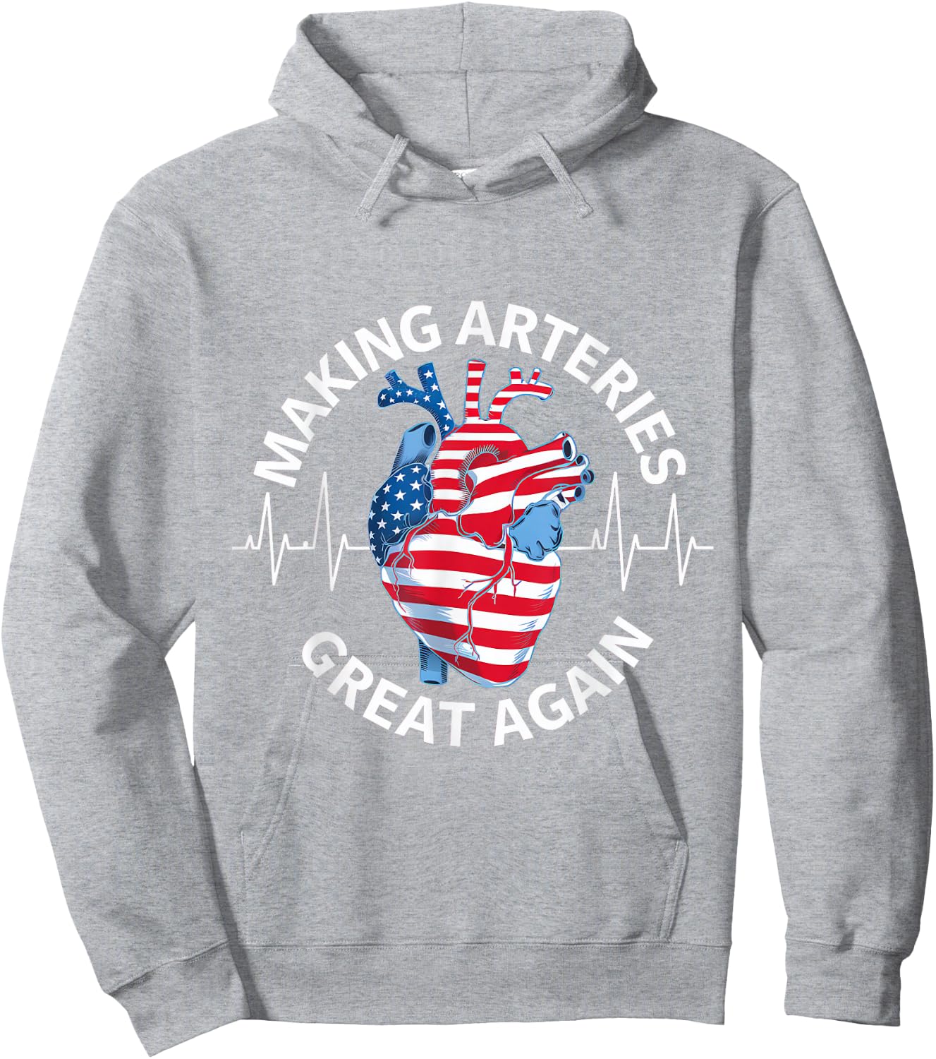 Making Arteries Great Again Red Hoodie - Hoodie | Ash