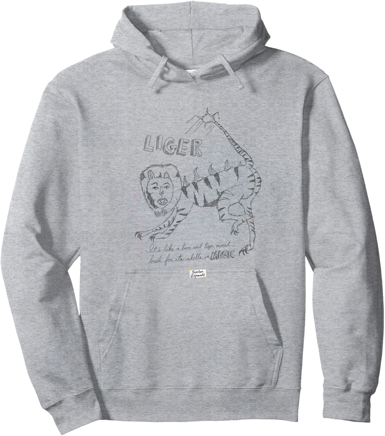 Napoleon Dynamite Liger Magic Notebook Drizzle Sketch Hoodie - Hoodie | Ash