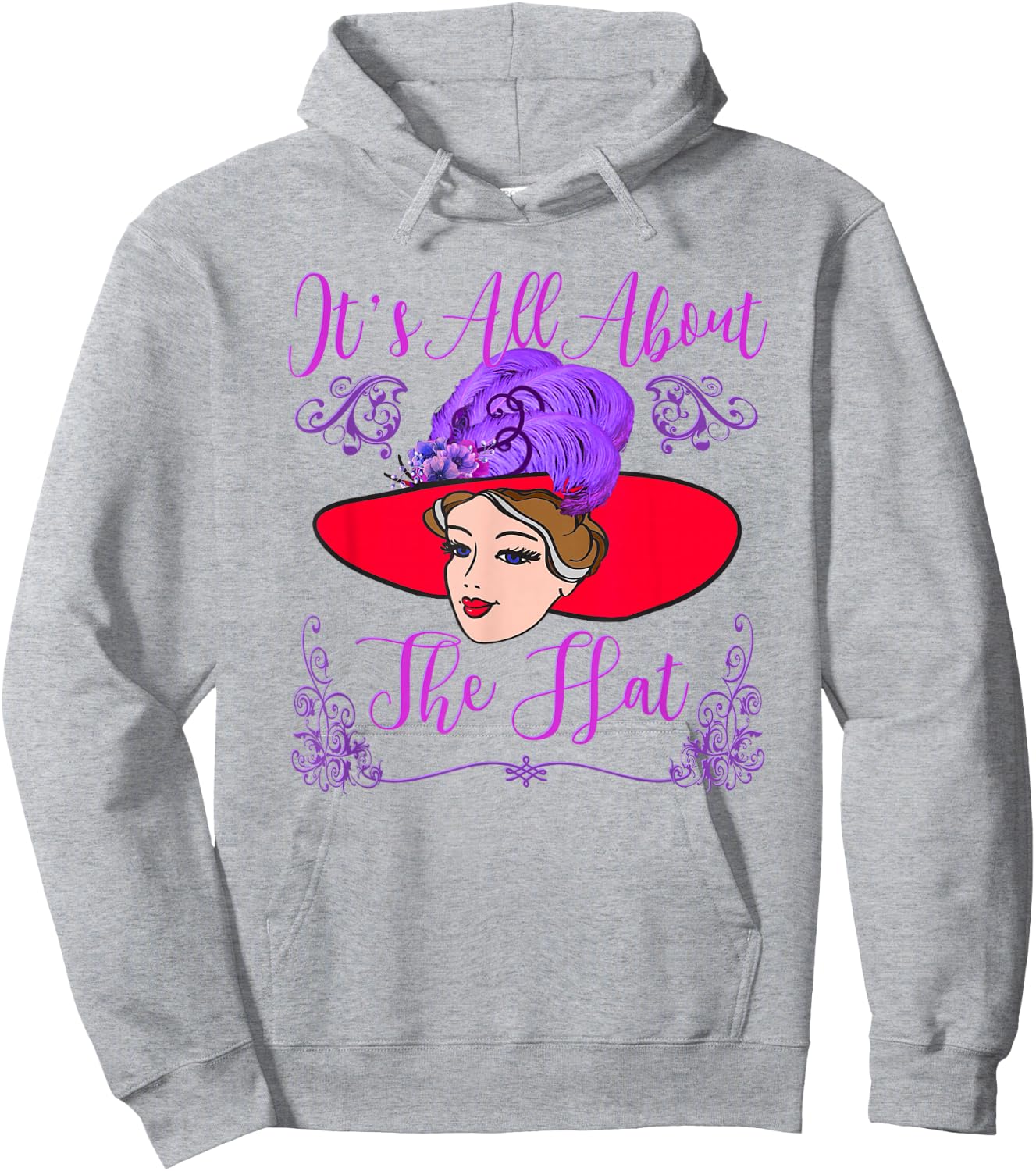 Red Hat It's All About the Hat Vintage Style T Shirt Hoodie - Hoodie | Ash