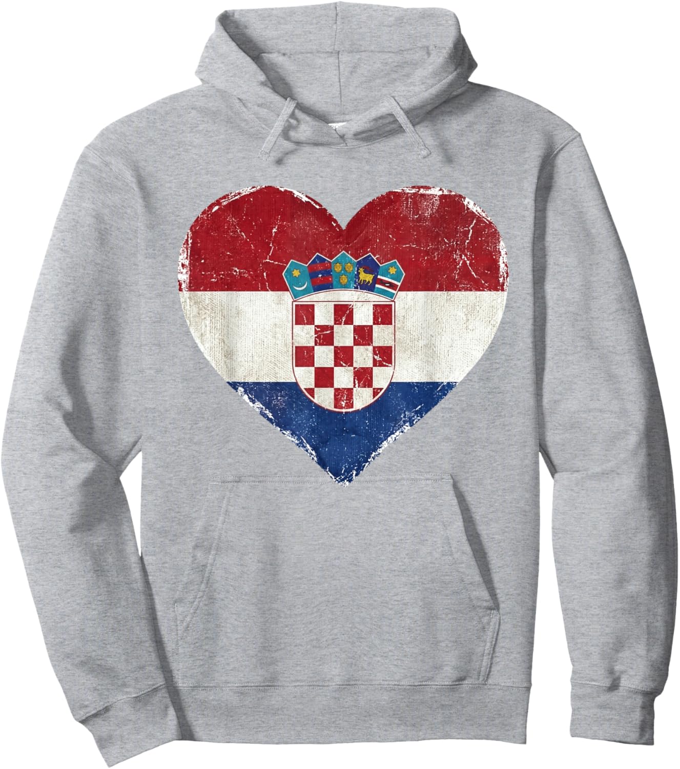 Croatia Hrvatska Flag Zagreb Croatian Jersey Retro Hoodie - Hoodie | Ash