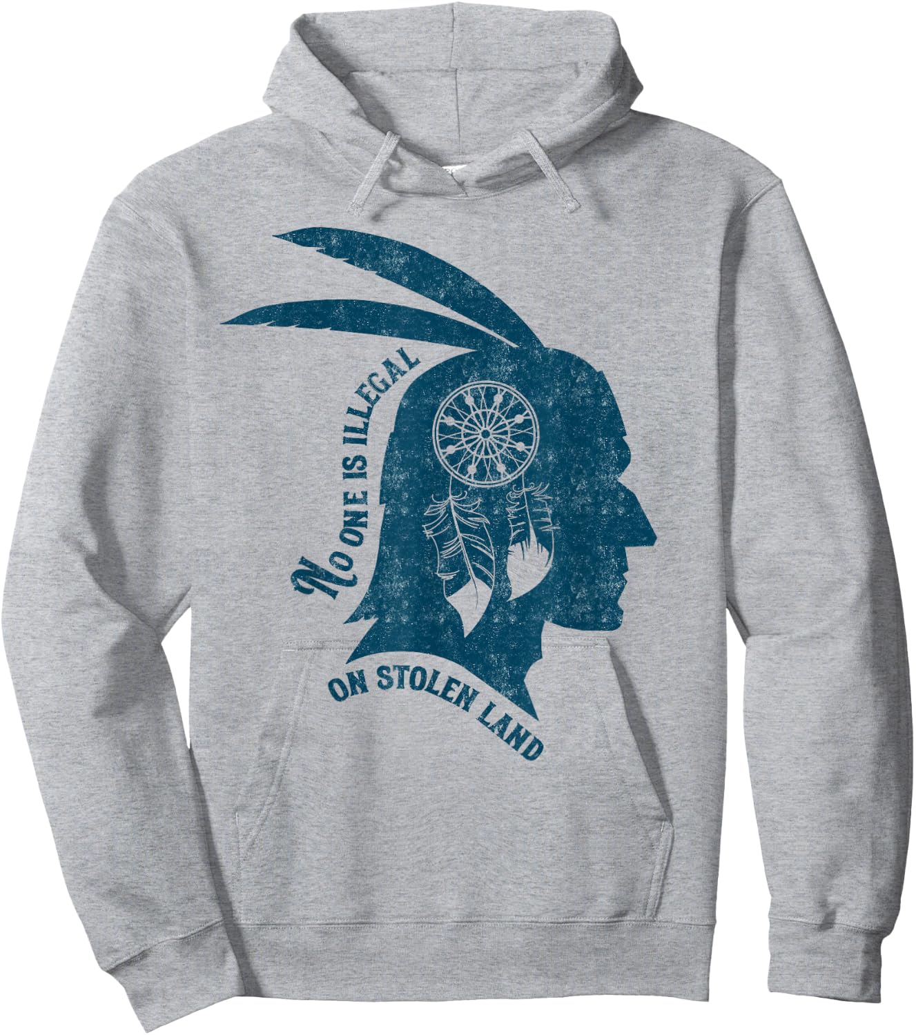 No One Is Illegal On Stolen Land Immigrant Immigration Shirt Hoodie - Hoodie | Ash