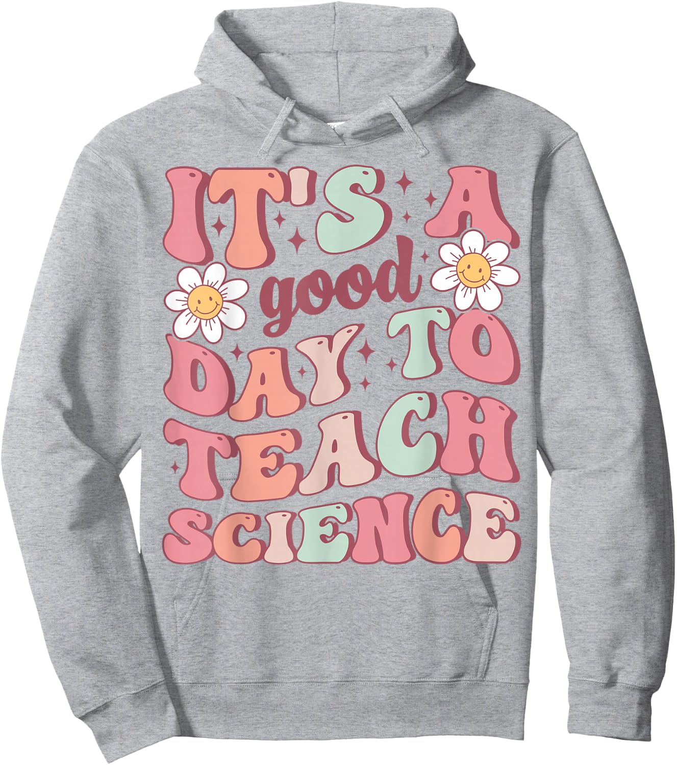 Hello Back to School Shirts For 1st Day of School White -Adult Retro-Floral Teacher Small Hoodie - Hoodie | Ash