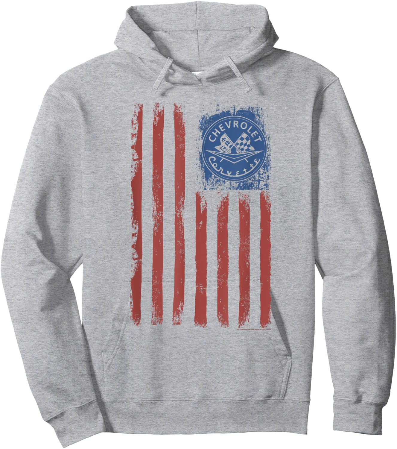 Chevrolet American Flag | Classic Look #27936 Hoodie - Hoodie | Ash
