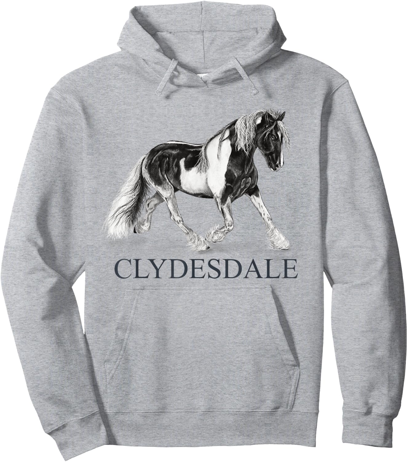Clydesdale Equestrian Horse Lover Hoodie - Hoodie | Ash