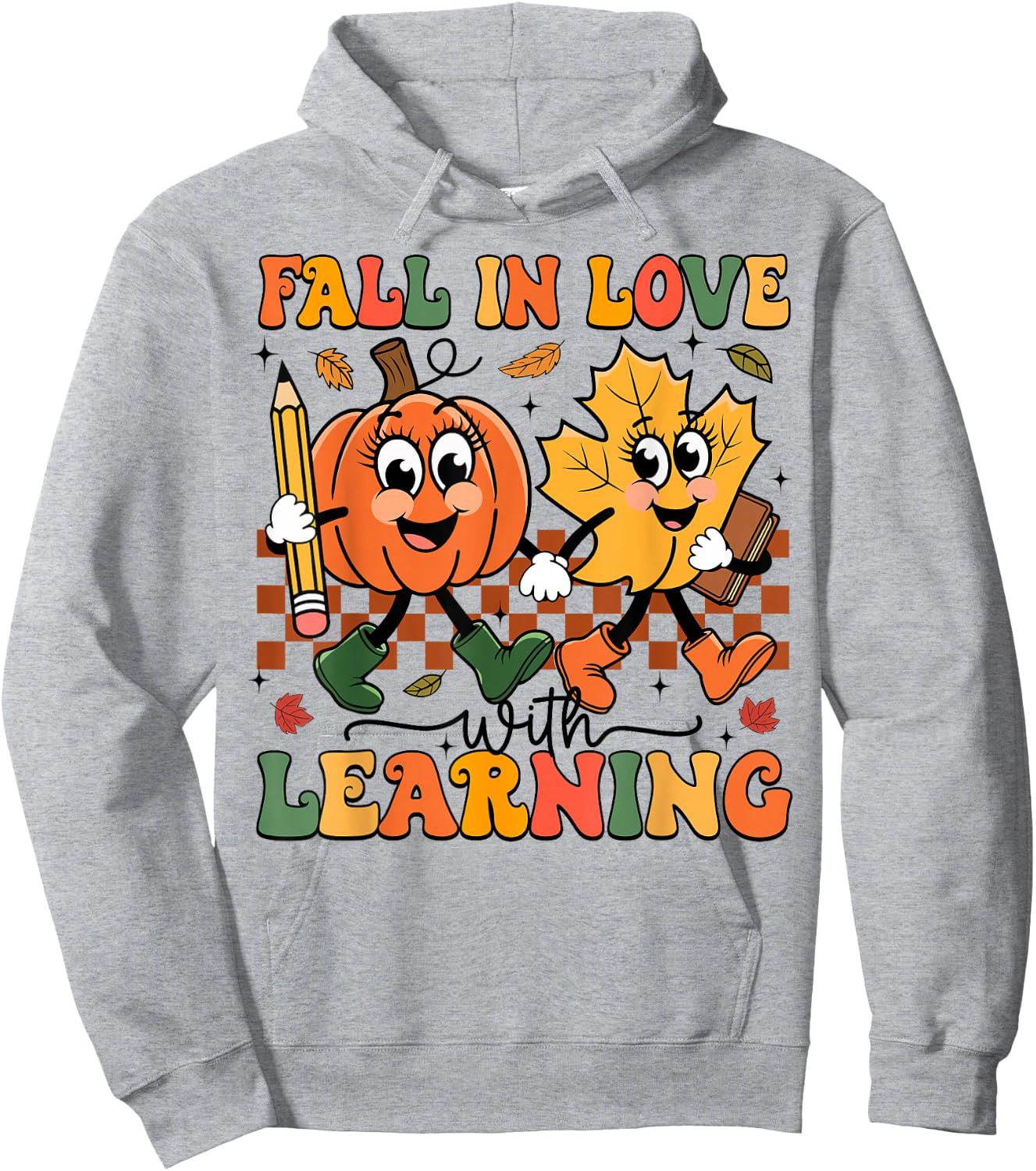 Fall In Love With Learning Thanksgiving Teacher Student Hoodie - Hoodie | Ash