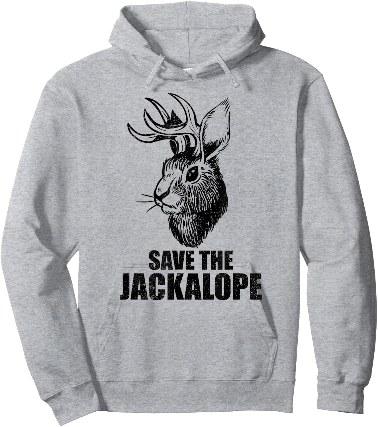 Jackalope Cryptid Animals Vintage Retro Camping Lover Jackalope Hoodie - Hoodie | Ash