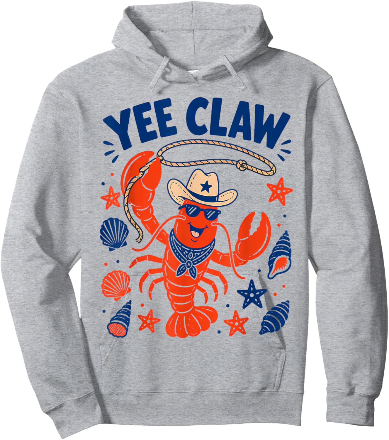 Funny Lobster Yee Claw Crawfish Seafood Festival Summer Hoodie - Hoodie | Ash
