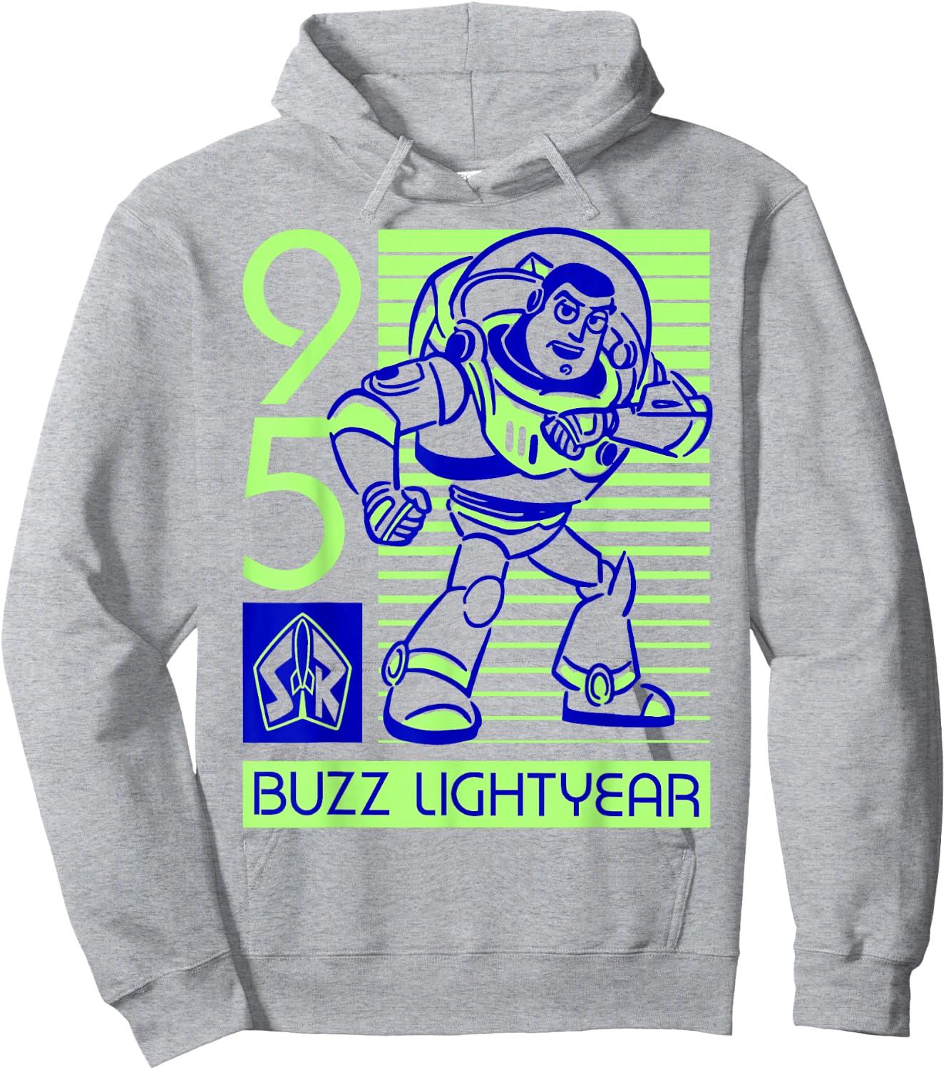 Disney Pixar Toy Story Retro Neon Buzz Lightyear Hoodie - Hoodie | Ash