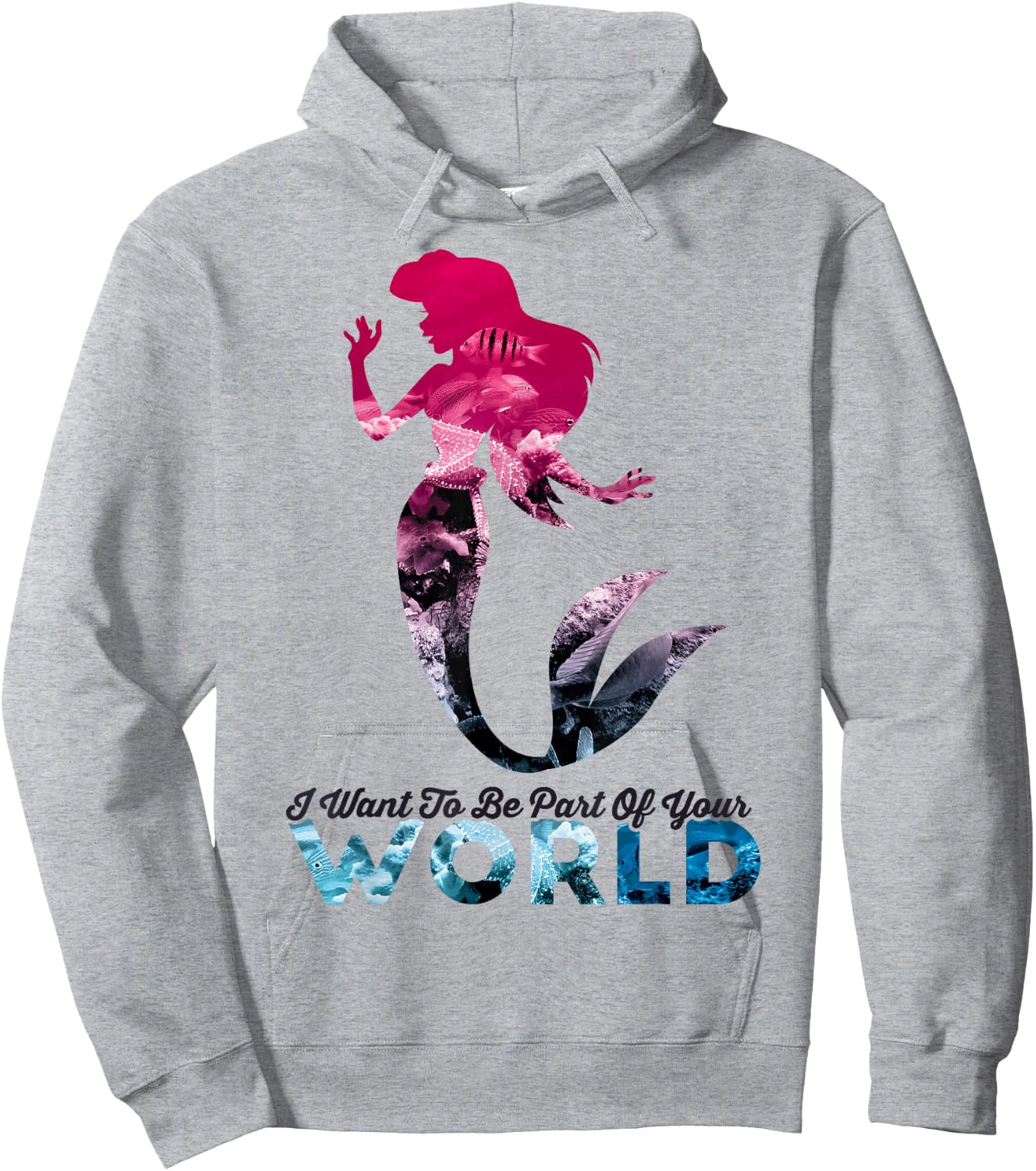 Disney The Little Mermaid Part Of Your World Ariel Collage Hoodie - Hoodie | Ash