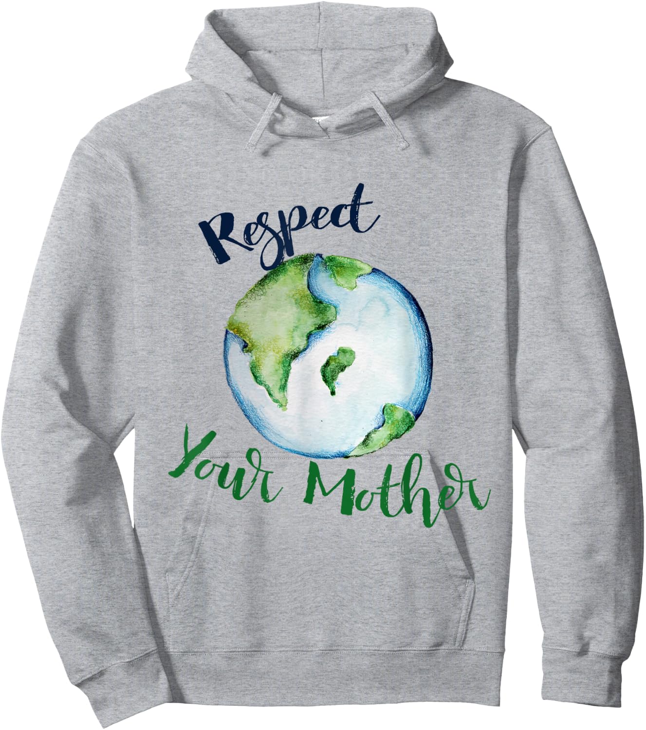 Respect your mother shirt earth day funny artistic Hoodie - Hoodie | Ash