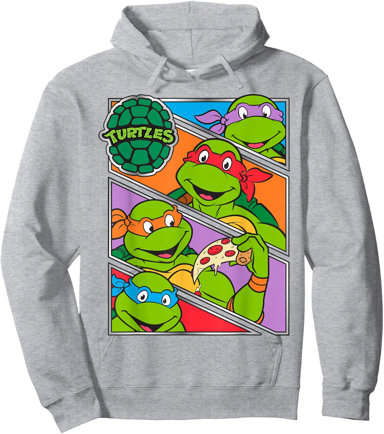 Teenage Mutant Ninja Turtles Multiple Panels Hoodie - Hoodie | Ash
