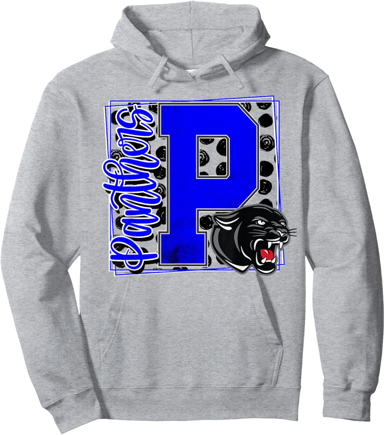 Panthers School Spirit Game Day Mascot Blue Panther Pride Hoodie - Hoodie | Ash