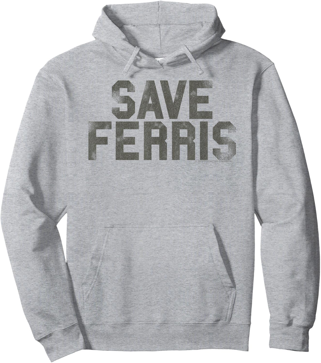 Ferris Bueller's Day Off Distressed Save Ferris Movie Hoodie - Hoodie | Ash