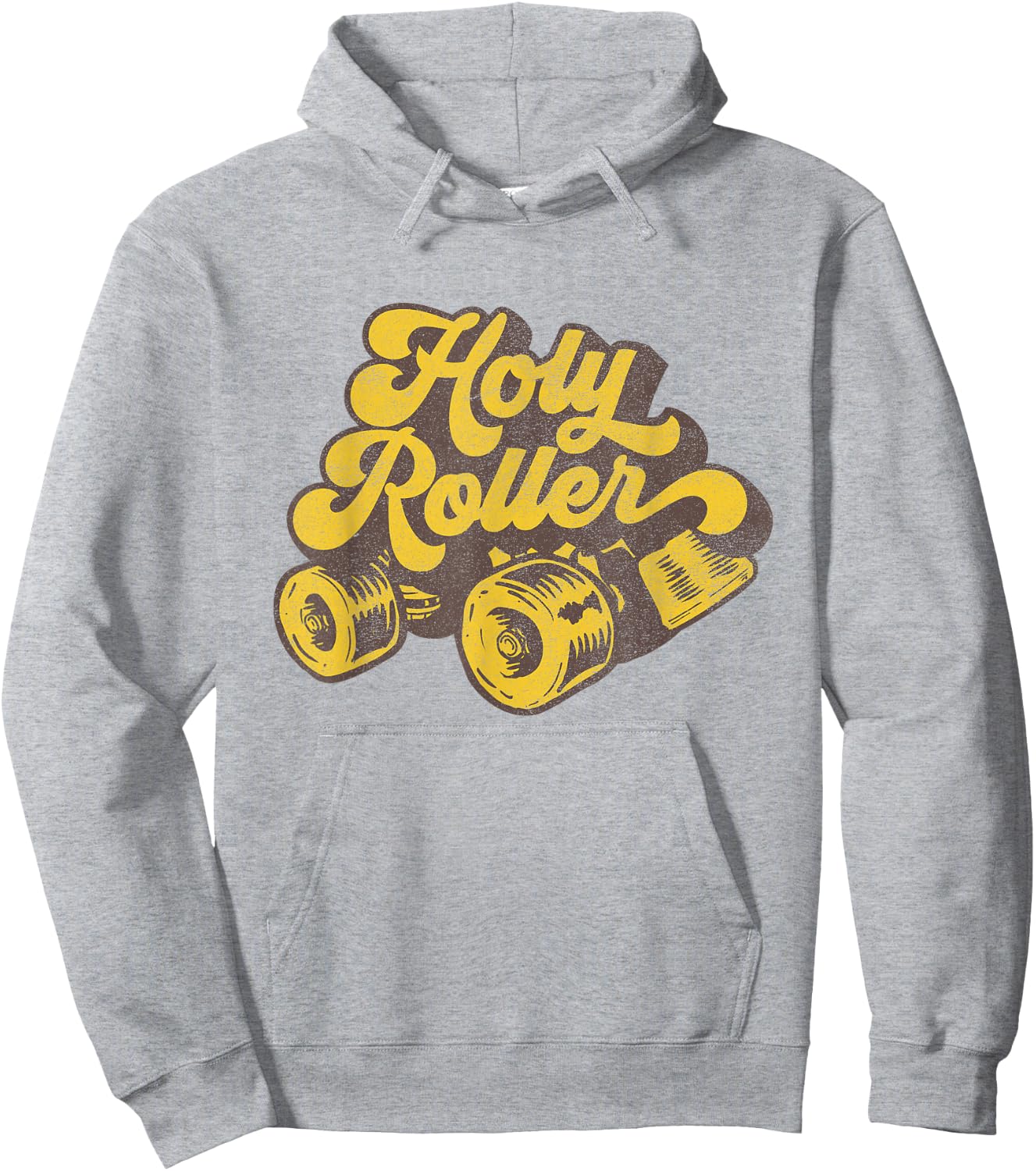 Roller Derby Skate Shirt - Holy Roller - Distressed Hoodie - Hoodie | Ash
