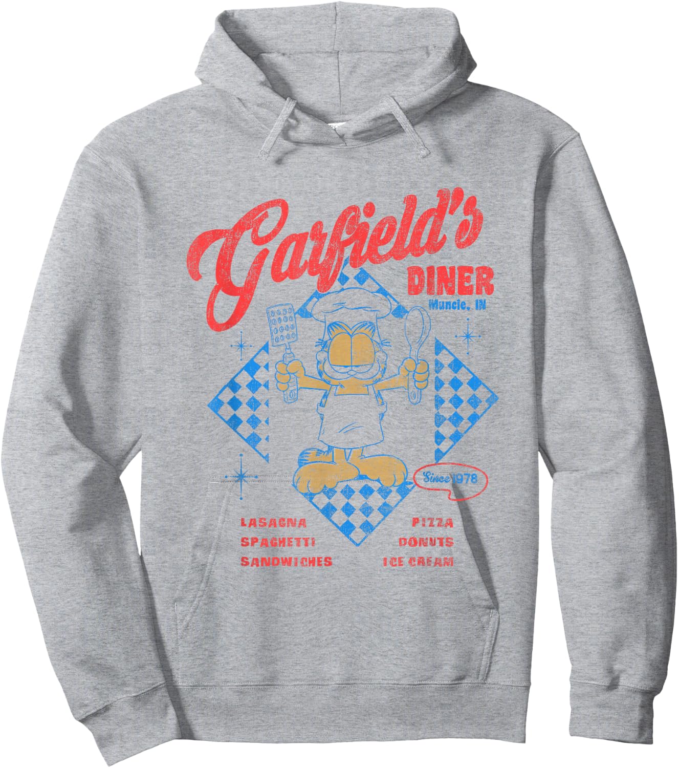 Garfield Diner Vintage Retro Restaurant Since 1978 Hoodie - Hoodie | Ash