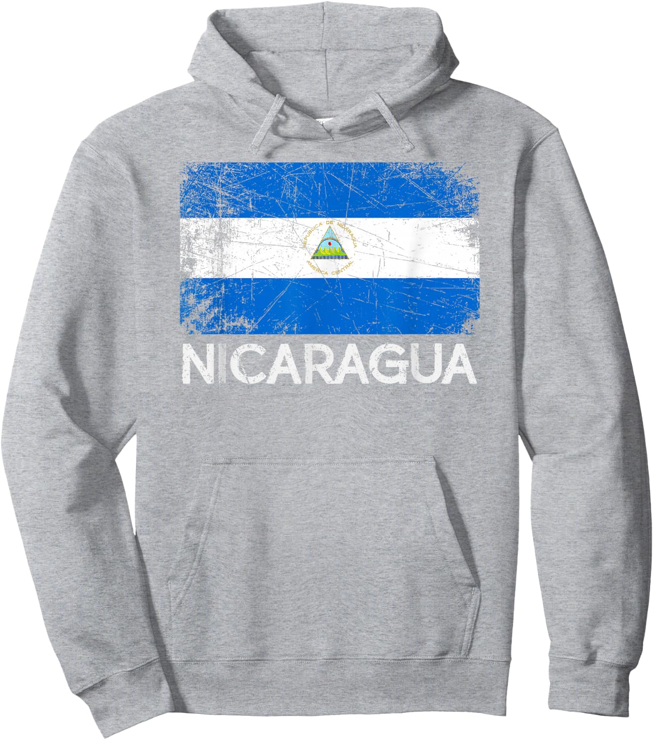 Nicaraguan Flag | Vintage Made in Nicaragua Gift Hoodie - Hoodie | Ash