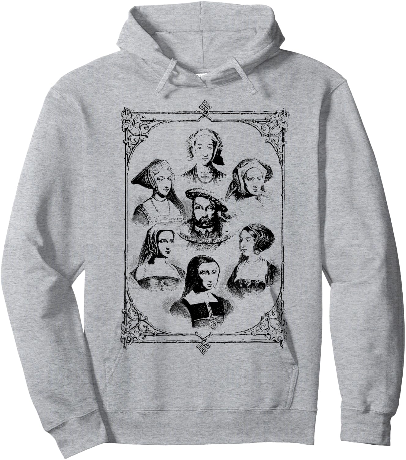 Henry the Eighth Wives European History Royalty VIII Hoodie - Hoodie | Ash
