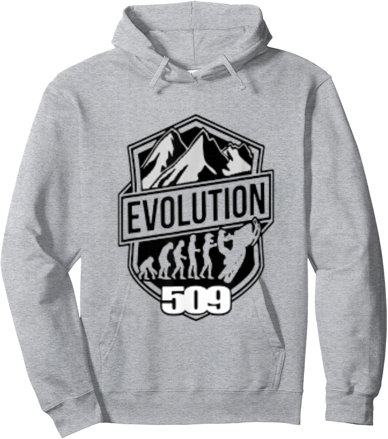 Evolution Of Scooters Braaap 509 Mountain Scooter Hoodie - Hoodie | Ash