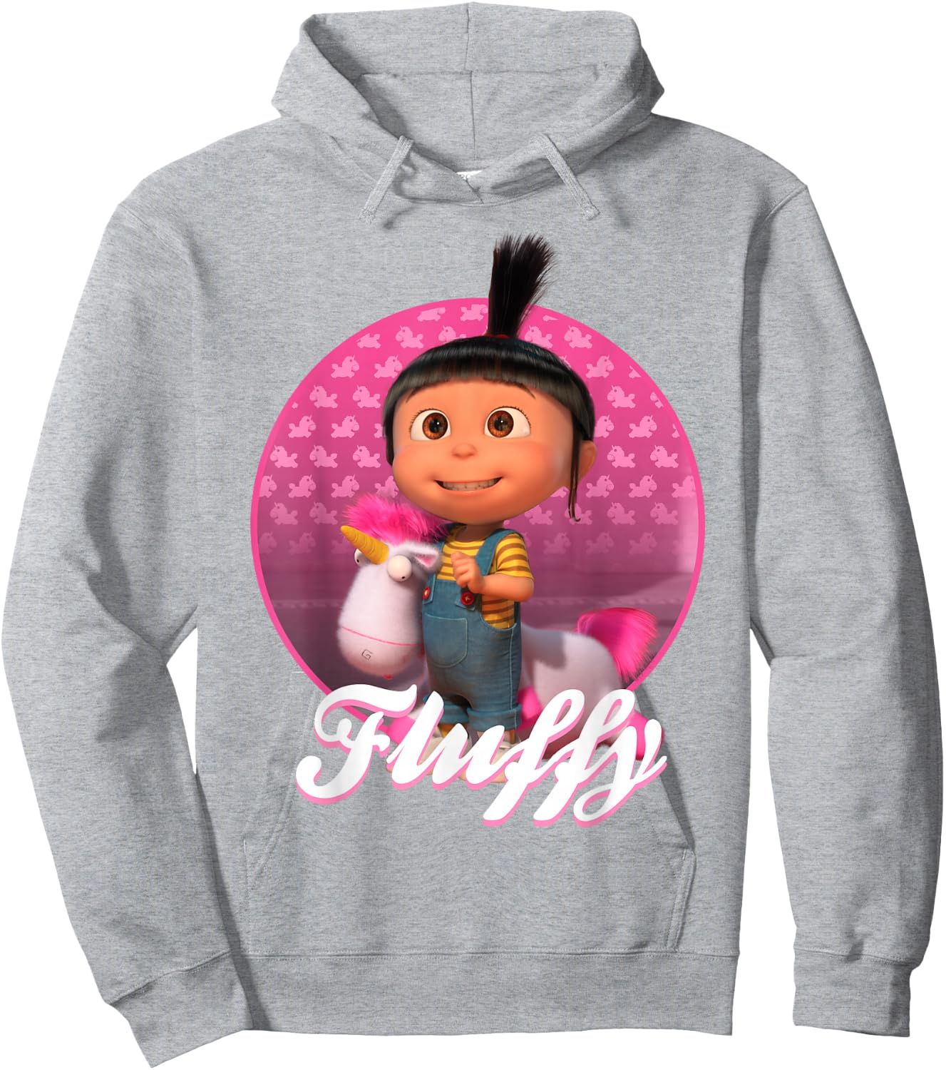 Despicable Me Minions Anges Gru Fluffy Graphic Hoodie - Hoodie | Ash
