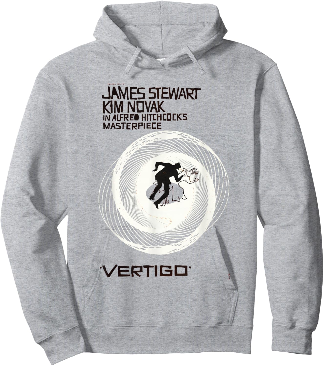 Vertigo Vintage Movie Poster, Noir Thriller Acrophobia Film Hoodie - Hoodie | Ash