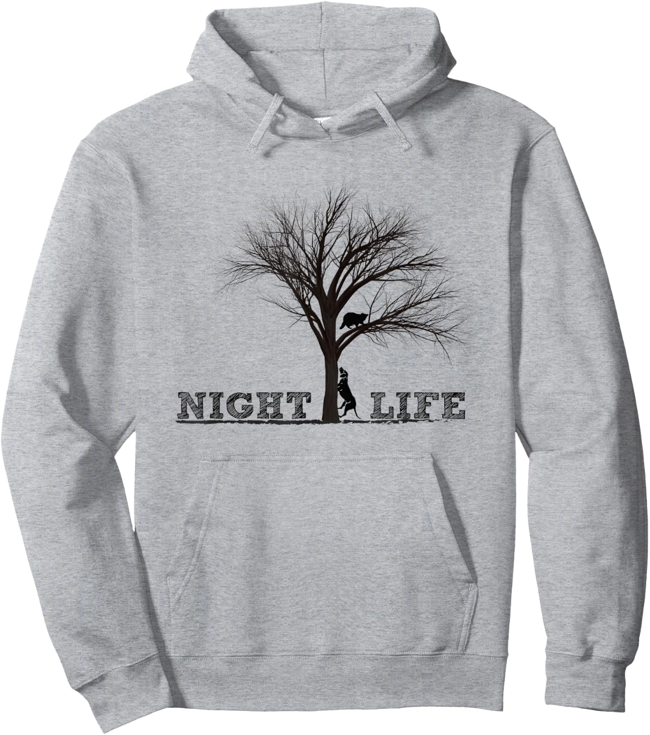 Raccoon Coon Hunting Night Life Treeing Dogs Raccoon Gifts Hoodie - Hoodie | Ash