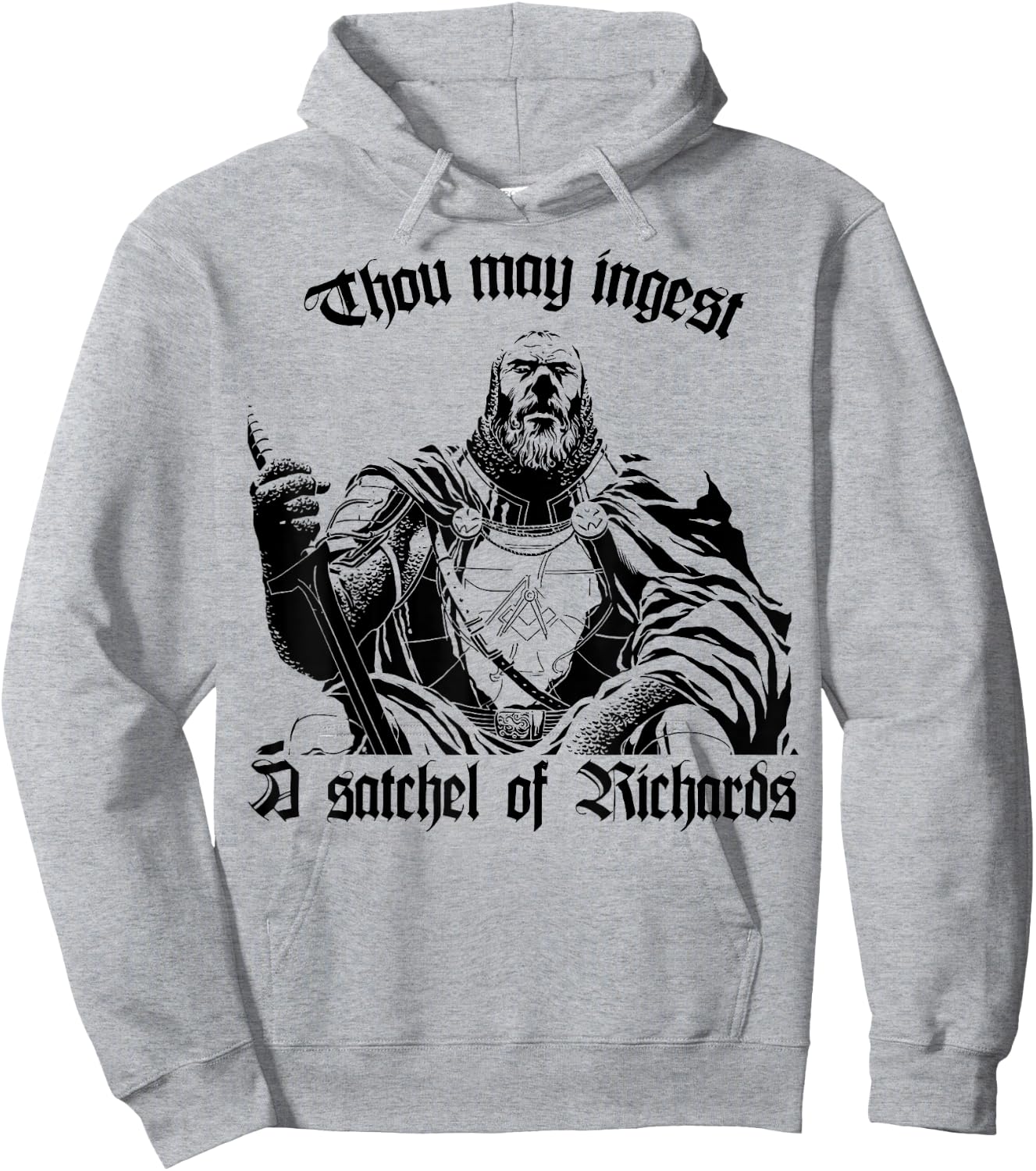 Thou May Ingest a Satchel of Richards - Eat A Bag Of Dicks Hoodie - Hoodie | Ash