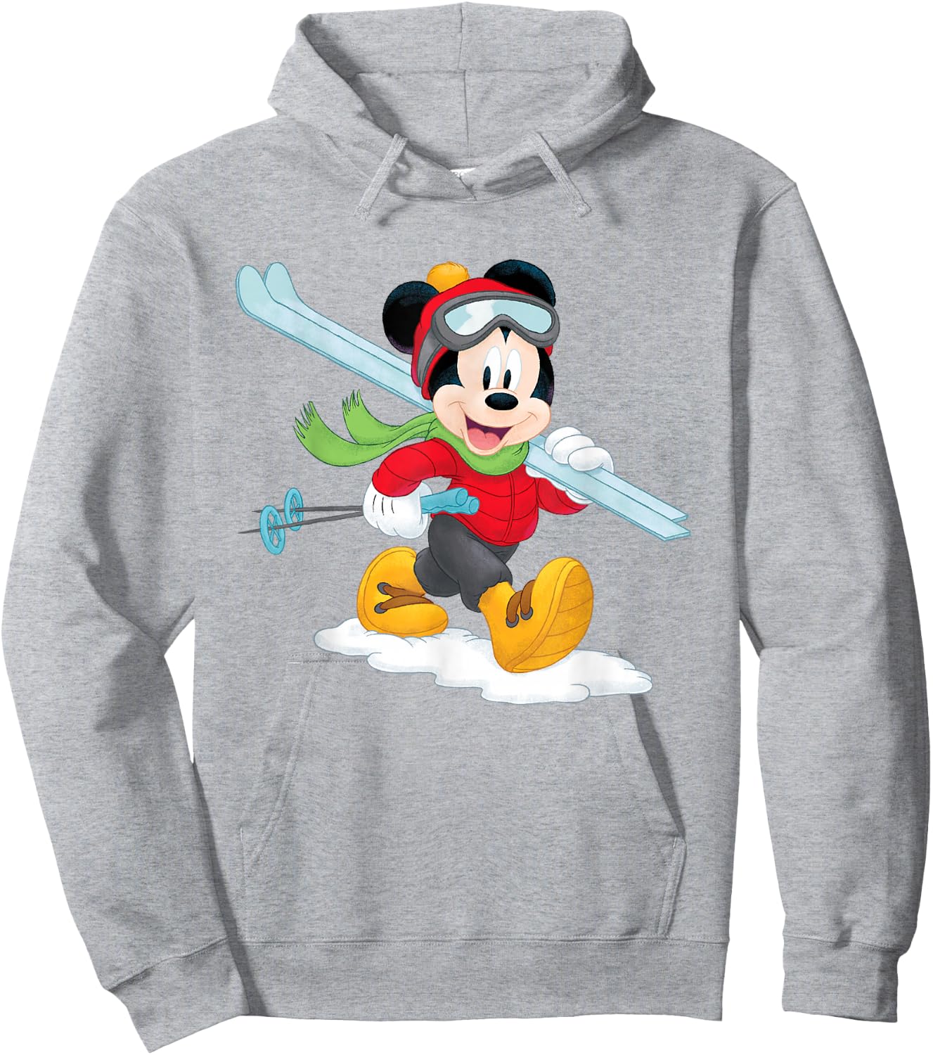 Disney Mickey Mouse Winter Ski Adventure Hoodie - Hoodie | Ash
