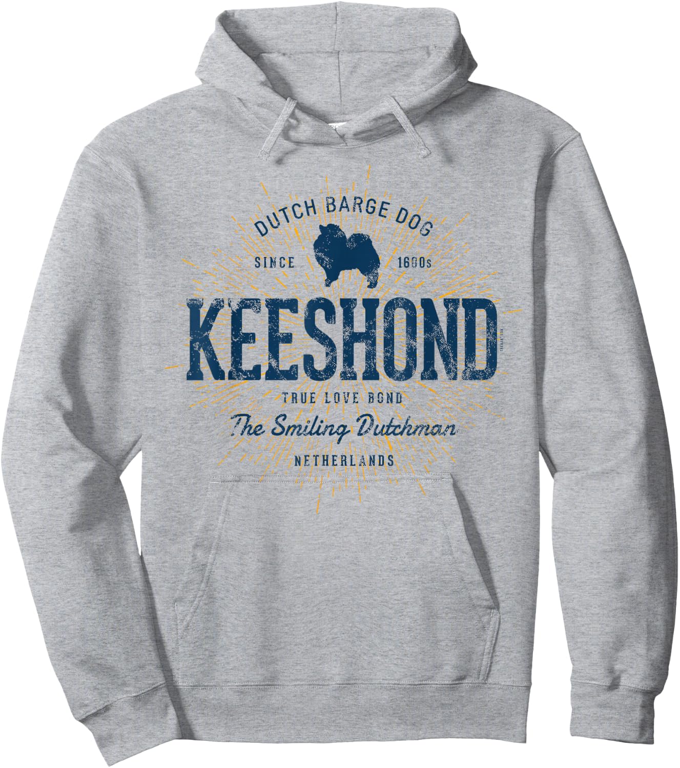 Kees Dog Vintage Keeshond Retro Hoodie - Hoodie | Ash