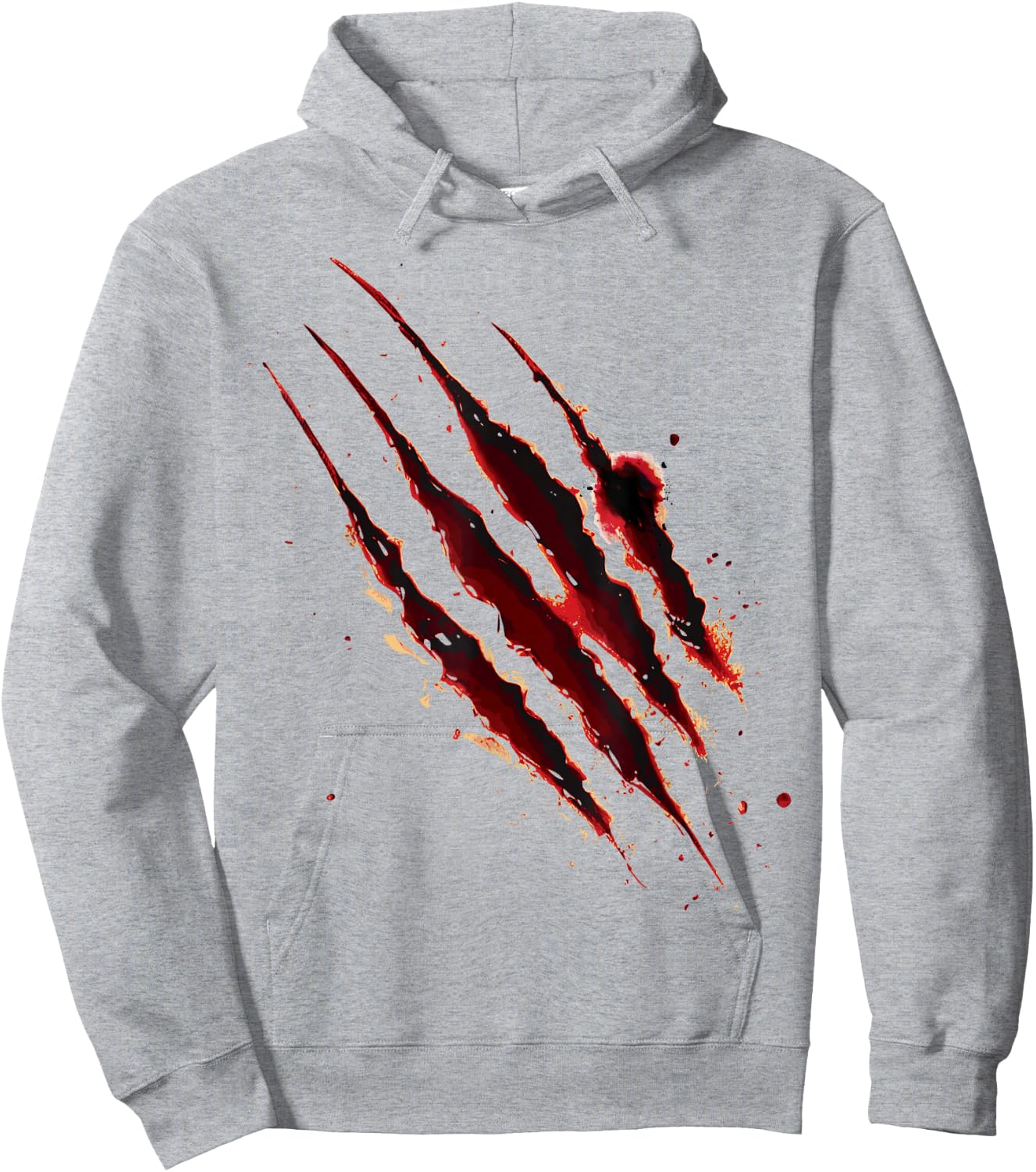 Bloody Shirt Zombie Outbreak Blood Splatter Claw Marks Hoodie - Hoodie | Ash