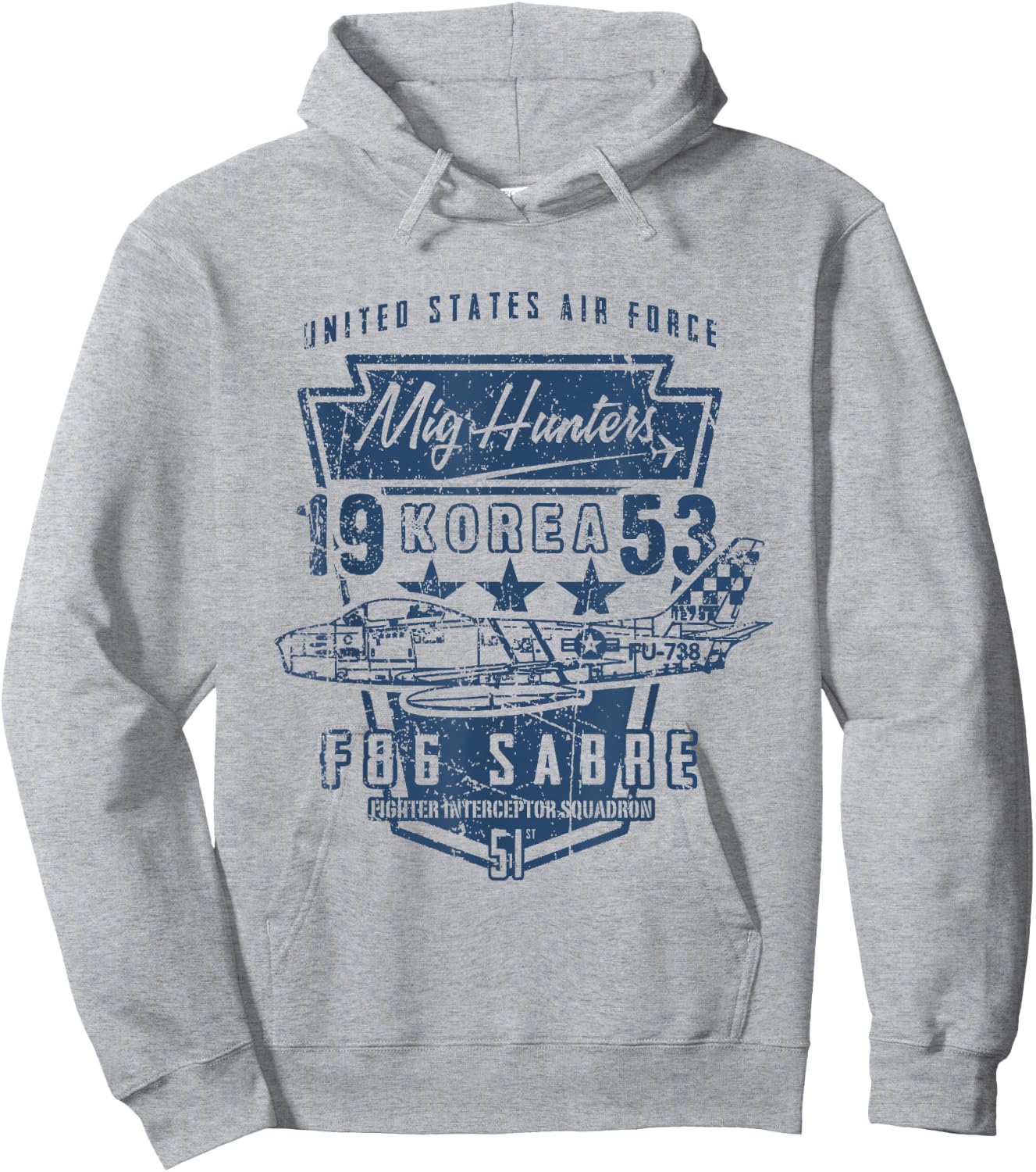 Warbird Korea F86 Sabre Jet T Shirt Hoodie - Hoodie | Ash