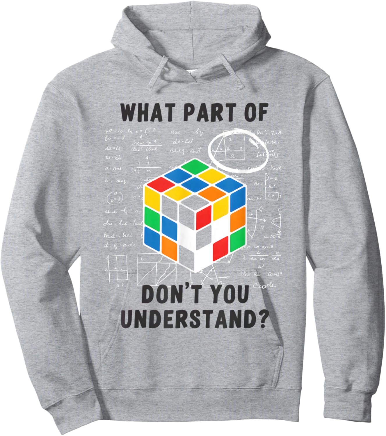 What Part of Don't You Understand Funny Speed Cubing Math Hoodie - Hoodie | Ash