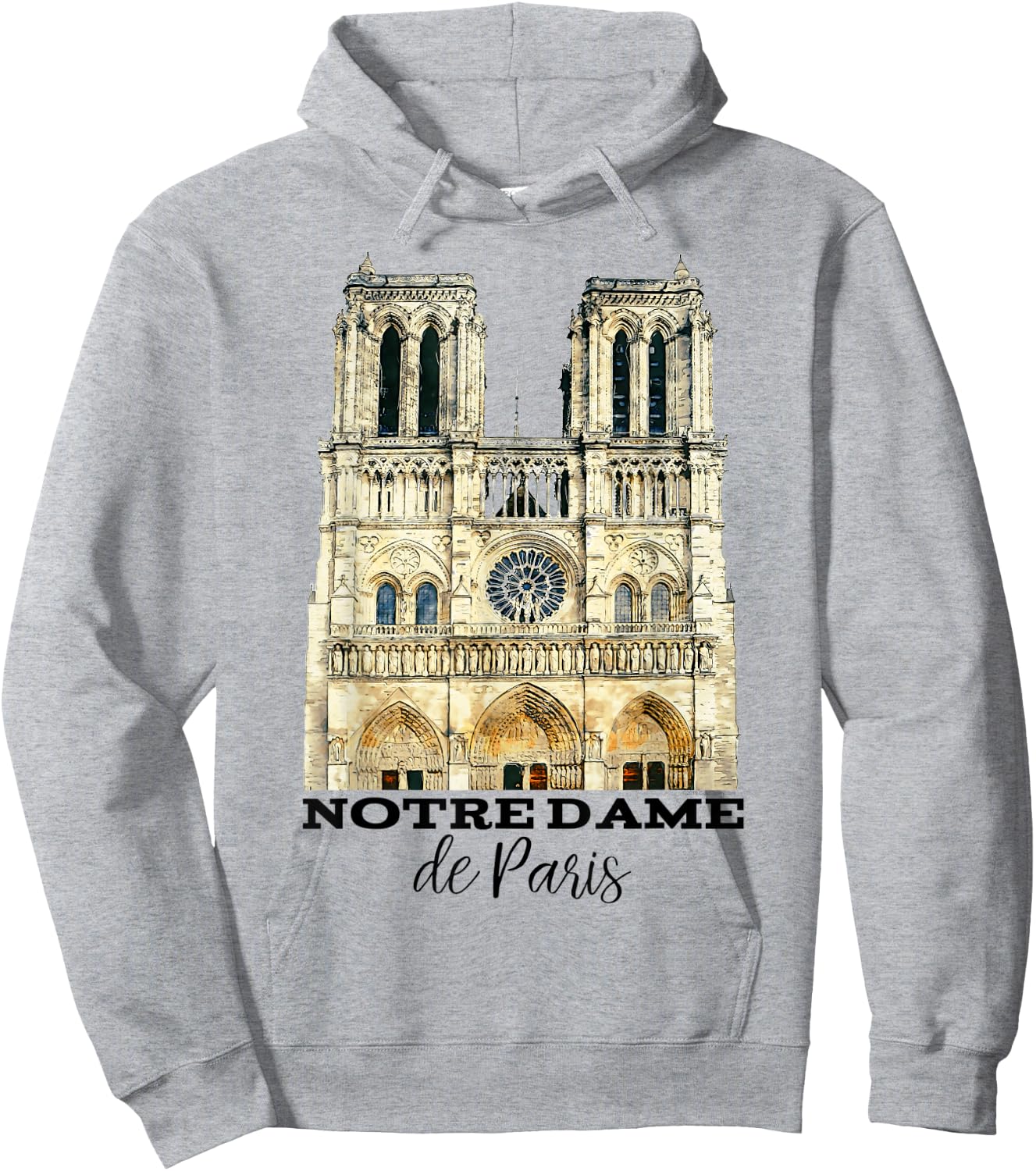 Notre-Dame de Paris Souvenir Shirt France French Cathedral Hoodie - Hoodie | Ash